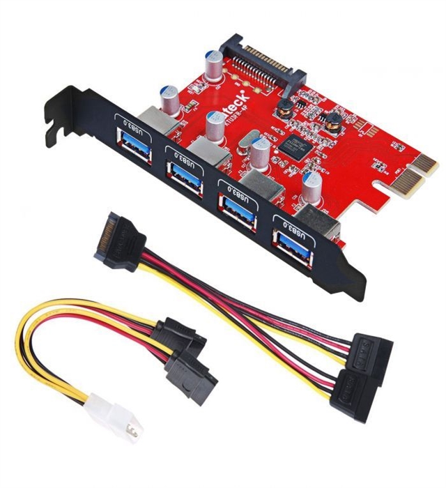  inateck 4-Port USB 3.0 PCI-E Card KTU3FR-4P