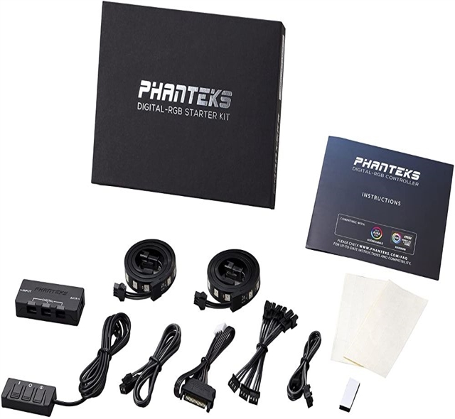  Phanteks PH-DRGB_SKT Digital RGB LED Starter Kit Includes The Controller Hub and DRGB LED Combo Kit Retail