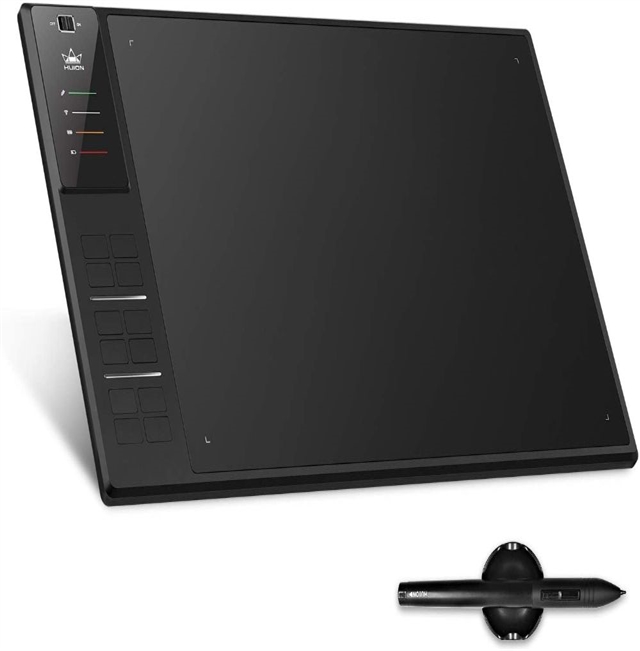  HUION WH1409 Wireless Graphic Drawing Tablet 8192 Pen Pressure Pen Tablet with 12 Press Keys 