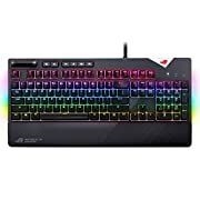  ASUS ROG Strix Flare (Cherry MX Red) Aura Sync RGB Mechanical Gaming Keyboard with Switches, Customizable Badge, USB Pass Through and Media Controls