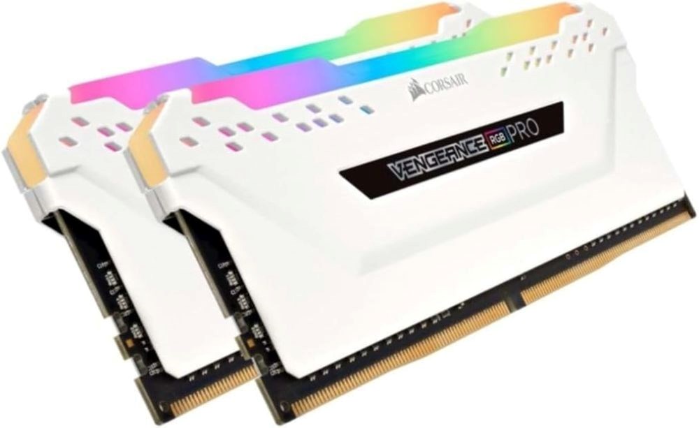 Corsair Vengeance RGB Pro 16GB (2x8GB) DDR4 3200MHz C16 LED Desktop Memory - White