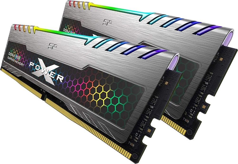 Silicon Power DDR4 16GB (8GBx2) RGB RAM Turbine Gaming 3200MHz (PC4 25600) 288-pin C16 1.35V UDIMM Desktop Memory Module - Low Voltage (SP016GXLZU320BDB)