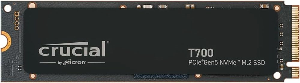 Crucial T700 2TB TLC NAND Flash PCIe Gen 5 x4 NVMe M.2 Internal SSD