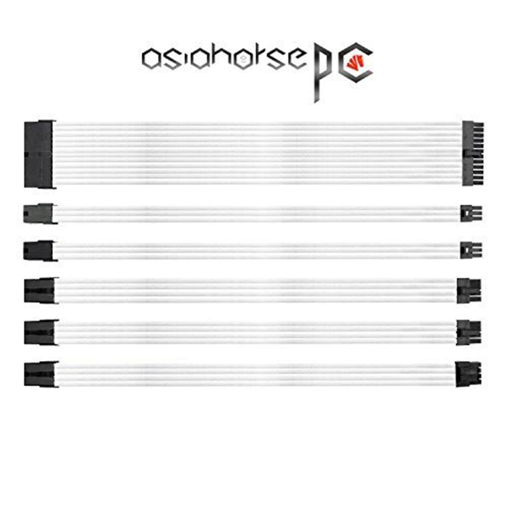 Asiahorse Customization Mod Sleeve Extension Power Supply Cable Kit