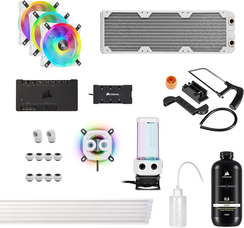 HYDRO X SERIES iCUE XH305i RGB PRO Custom Cooling Kit - White