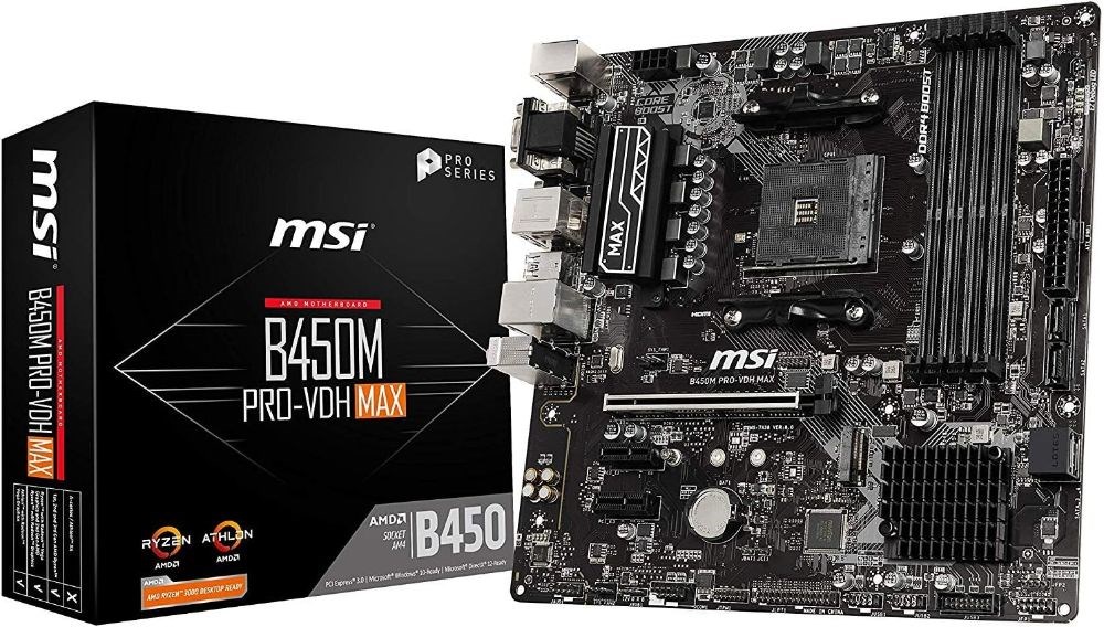MSI ProSeries AMD Ryzen 2ND and 3rd Gen AM4 M.2 USB 3 DDR4 D-Sub DVI HDMI Micro-ATX Motherboard