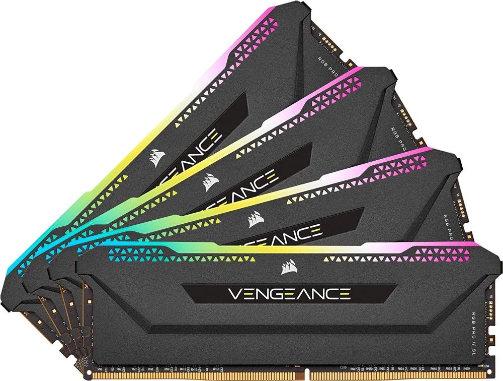 Corsair Vengeance RGB Pro 128GB (4x32GB) DDR4 3200 (PC4-25600) C16 Desktop memory – Black