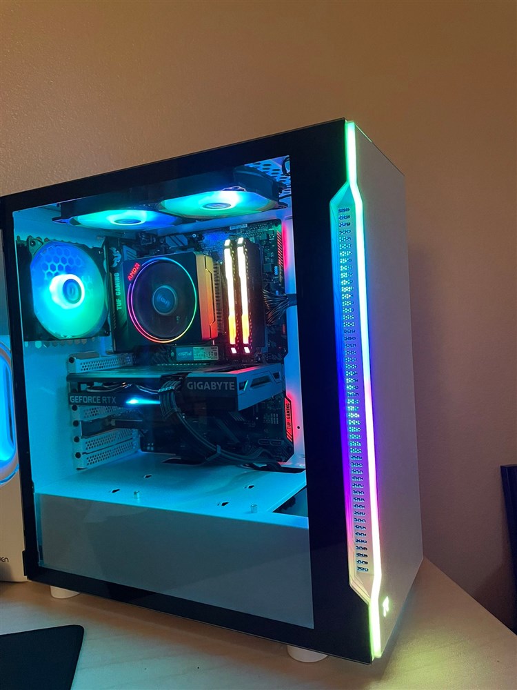 White & Black RGB Custom Build - Micro Center Build