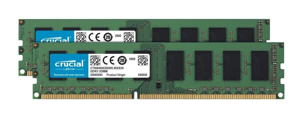  Crucial 16GB Kit (2 x 8GB) 1600MHz DDR3