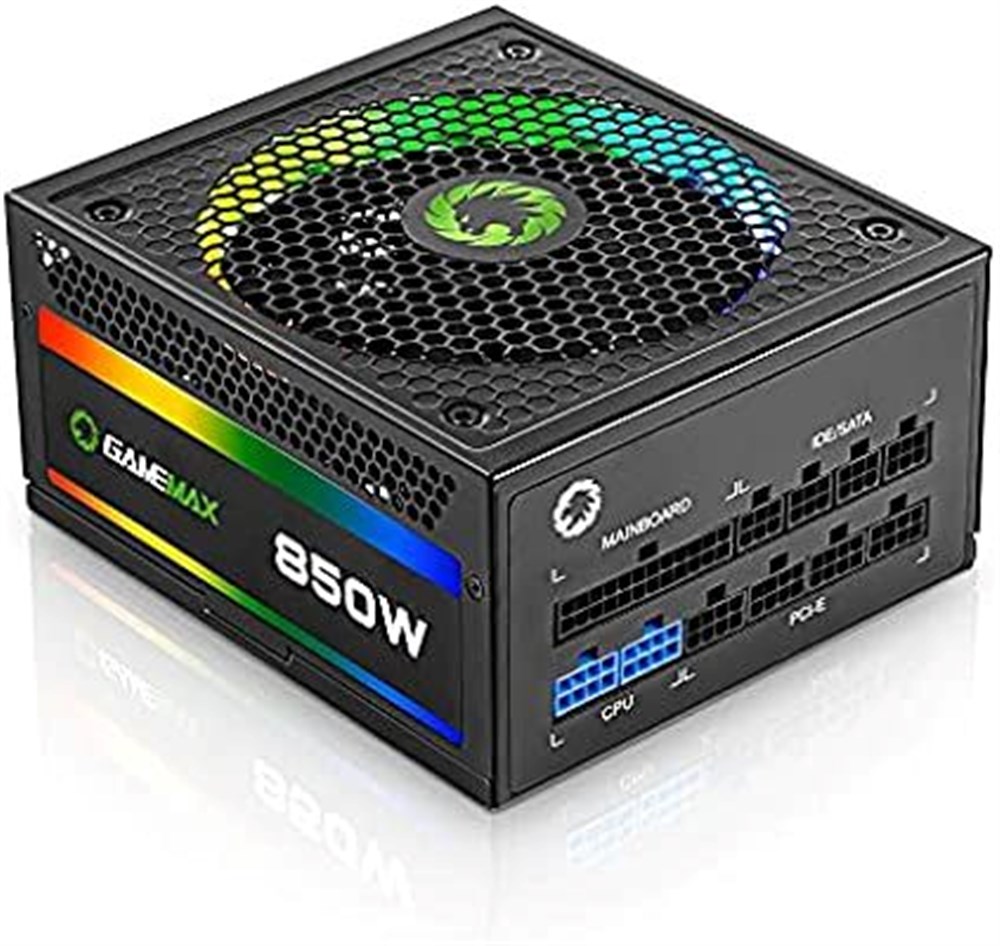  GAMEMAX Power Supply 850W Fully Modular 80+ Gold Certified with...