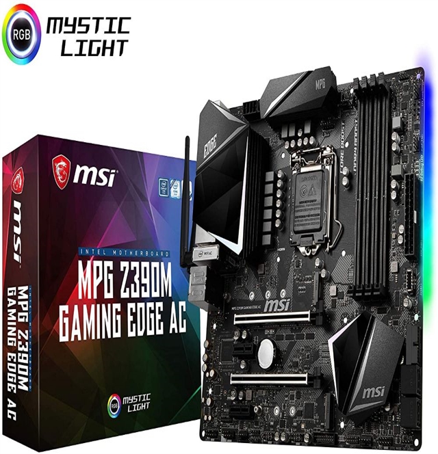  MSI MPG Z390M Gaming Edge AC LGA1151 (Intel 8th and 9th Gen) M.2 USB 3.1 Gen 2 DDR4 HDMI DP Wi-Fi SLI CFX Micro ATX Z390 Gaming Motherboard