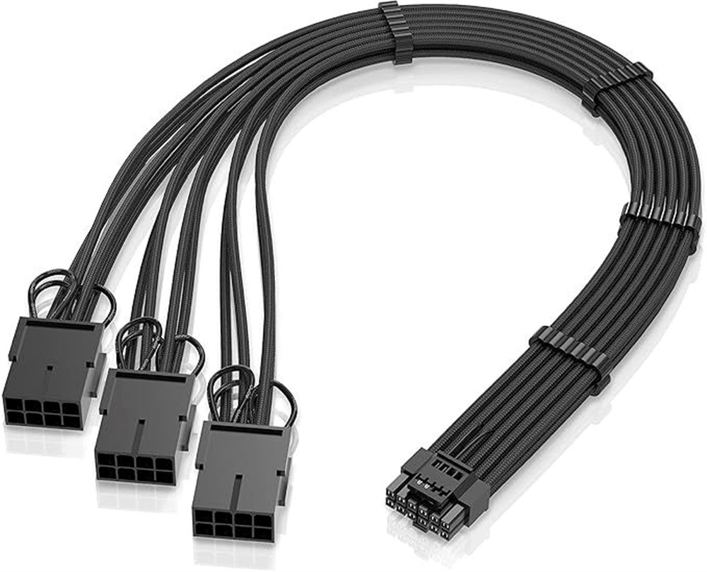 EZDIY-FAB GPU Power Sleeved Cable Extension, 16pin(12+4) 12VHPWR