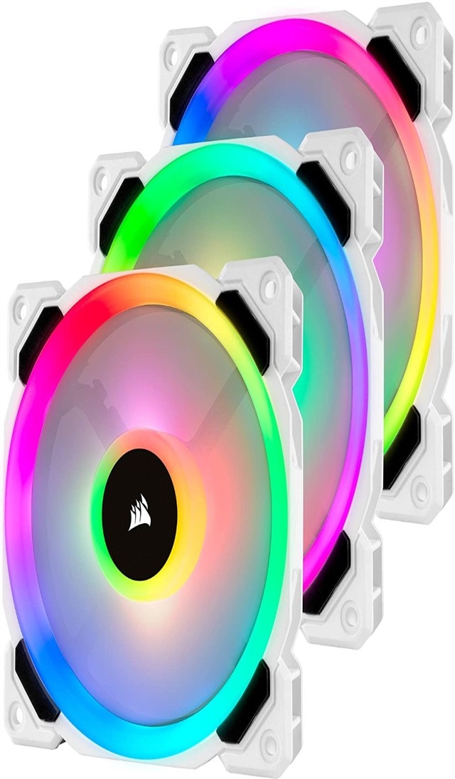 LL120 RGB 120mm Dual Light Loop White RGB LED PWM Fan — Triple Pack with Lighting Node PRO