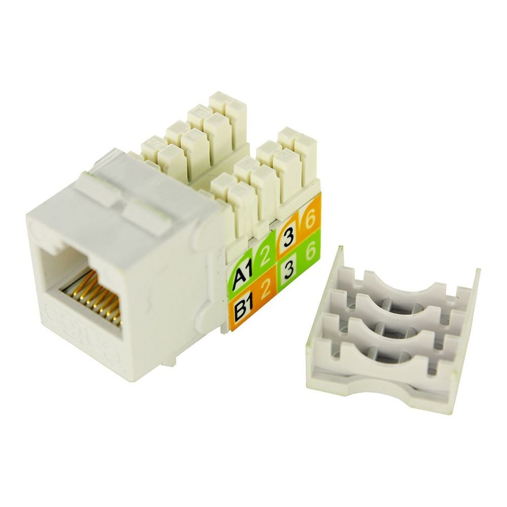 Shaxon CAT5e RJ45/110 Keystone Jack White Single Pack