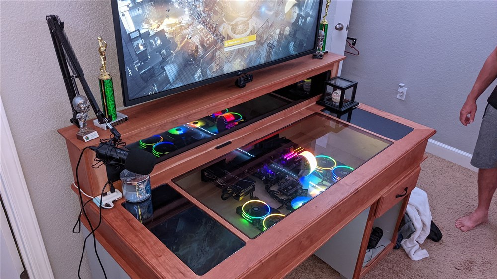 In desk custom PC! - Micro Center Build