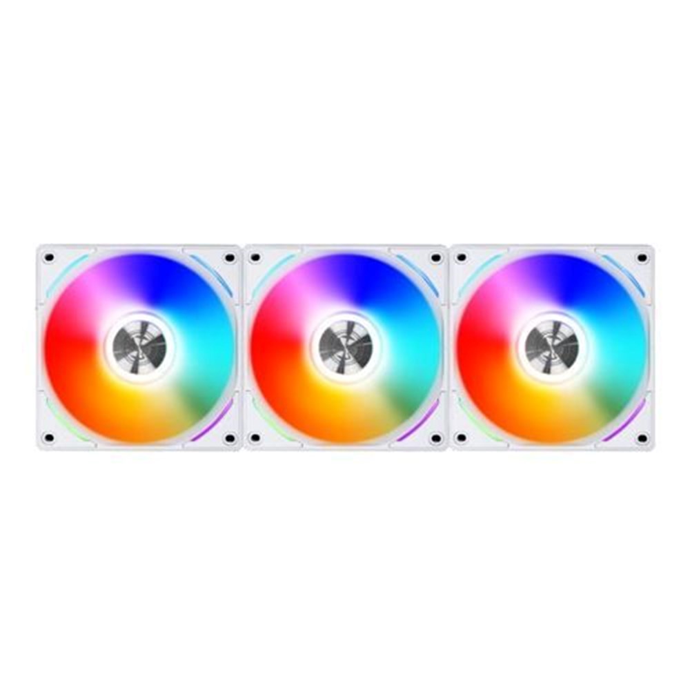 Lian Li UNI AL120 RGB Fluid Dynamic Bearing 120mm Case Fan - White 3-Pack