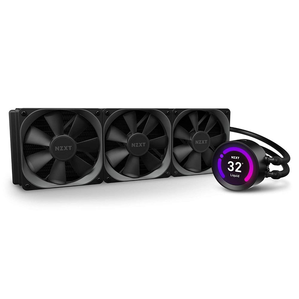 NZXT Kraken X73 360mm - RL-KRX73-01 - AIO RGB CPU Liquid Cooler - Rotating Infinity Mirror Design