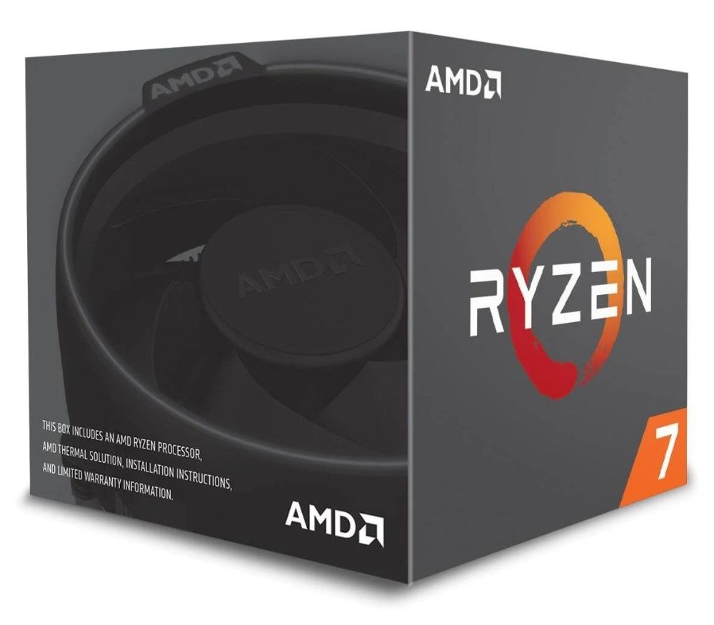  AMD Ryzen 7 2700X 3.7GHz 8 Core AM4 Boxed Processor - Wraith Prism Cooler Included