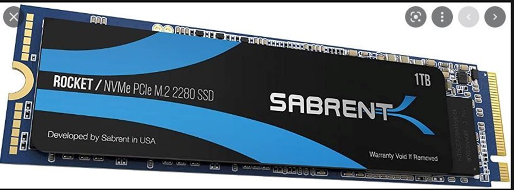  Sabrent Rocket 1TB SSD GEN 3 PCIE