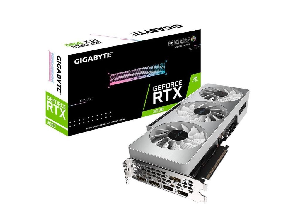  GIGABYTE GeForce RTX 3080 VISION OC 10GB Video Card, GV-N3080VISION OC-10GD