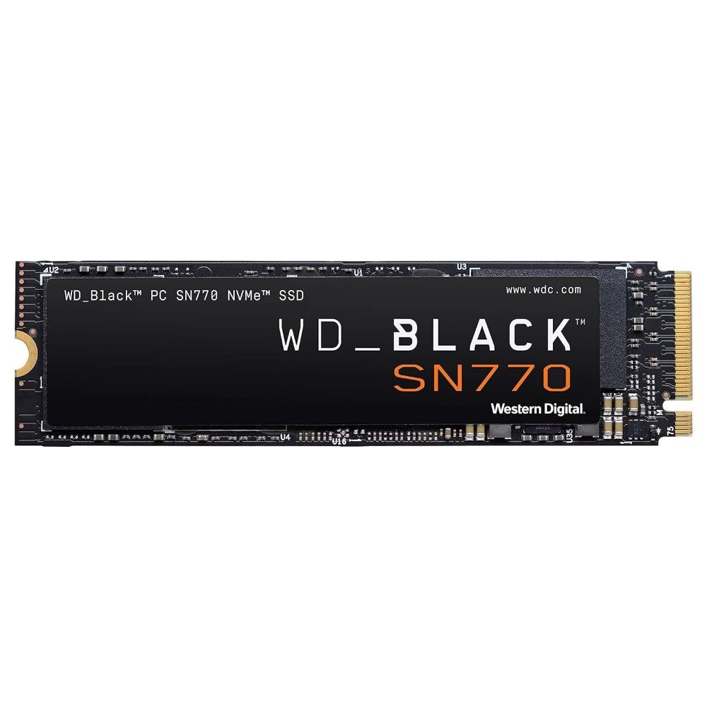 Western Digital WD_BLACK 1TB SN770 NVMe Internal Gaming SSD Solid State Drive - Gen4 PCIe, M.2 2280, Up to 5,150 MB/s - WDS100T3X0E