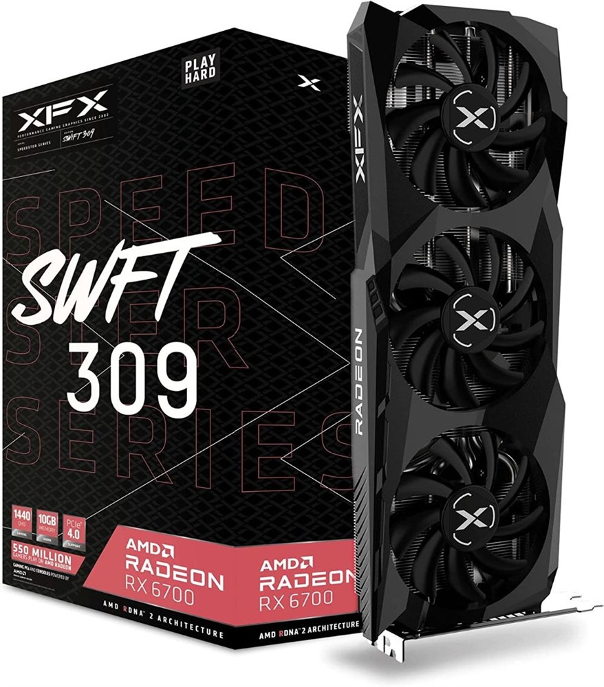 XFX Speedster SWFT309 Radeon RX 6700 Gaming Graphics Card with 10GB GDDR6