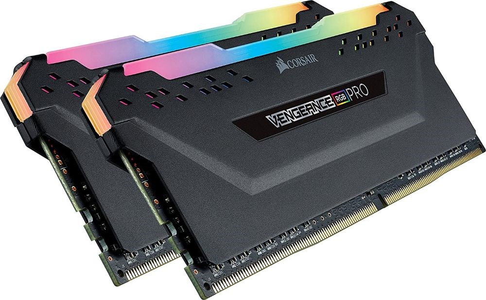 Corsair Vengeance RGB Pro 16GB (2 x 8GB) DDR4-3000 CL15 Dual Channel Desktop Mermory Kit CMW16GX4M2C3000C15 - Black