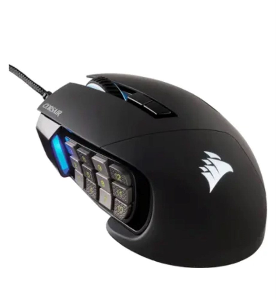 CORSAIR - Scimitar RGB Elite Wired Optical Gaming Mouse with 17 Programmable Buttons - Wired - Black
