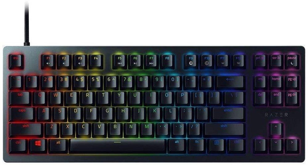  Razer Huntsman Tournament Edition TKL Tenkeyless Gaming Keyboard: Fastest Keyboard Switches Ever - Linear Optical Switches - Chroma RGB Lighting - PBT Keycaps - Onboard Memory