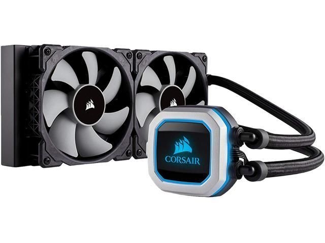  Corsair Hydro Series H100i PRO Low Noise 240mm RGB Water/Liquid CPU Cooler 240mm