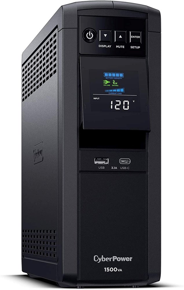CyberPower CP1500PFCLCD PFC Sinewave UPS 1500VA 900W PFC Compatible Mini-Tower