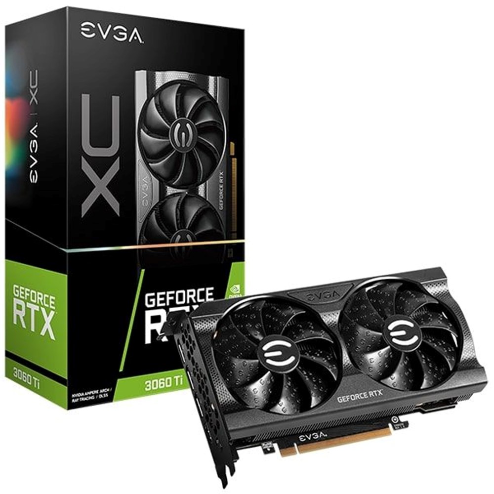 EVGA GeForce RTX 3060 Ti XC GAMING, 08G-P5-3663-KL, 8GB GDDR6, Dual-Fan, Metal Backplate, LHR