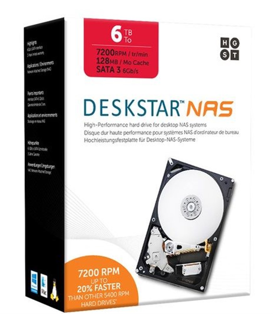 HGST DeskStar NAS 3.5" 6TB 7200 RPM