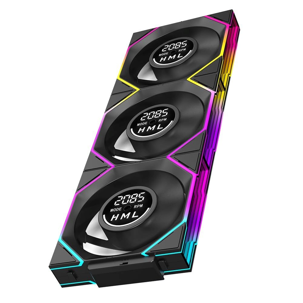  Jungle Leopard Interstellar V4 LCD 120mm case fans x11