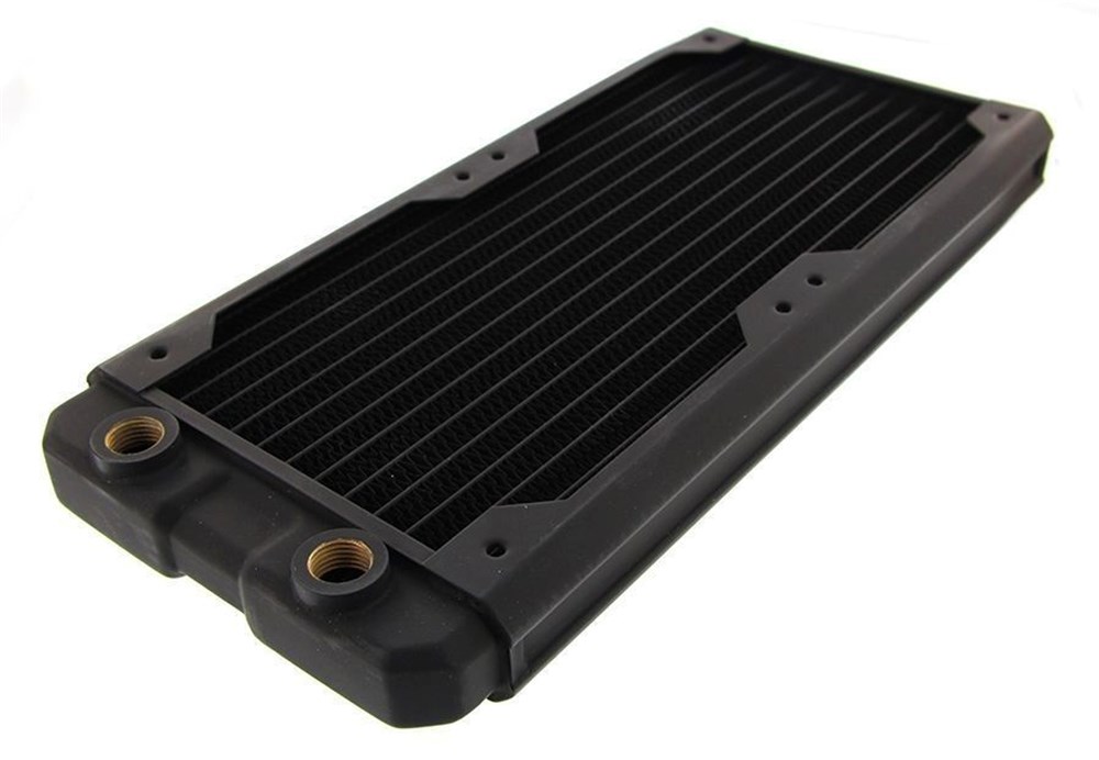 Black Ice Nemesis 240GTS® Ultra Stealth U-Flow Low Profile Radiator - Black Carbon