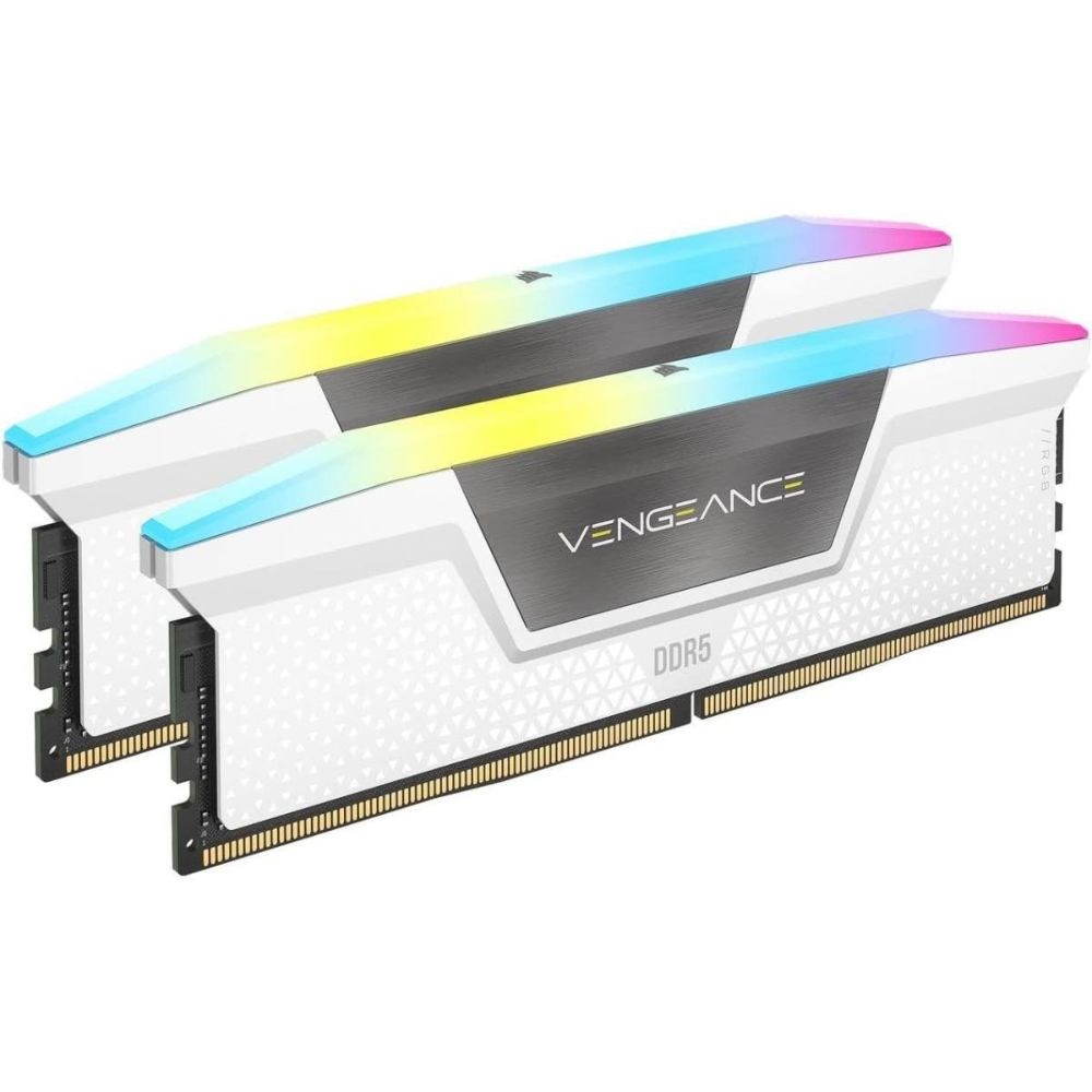 Vengeance RGB 32GB (2x16GB) DDR5 DRAM 6000MT/s CL30 Memory Kit — White