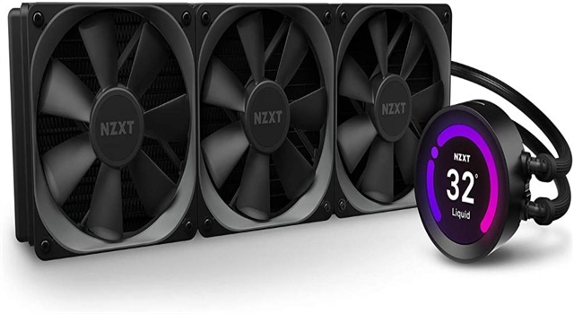  NZXT Kraken Z73 360mm - RL-KRZ73-01 - AIO RGB CPU Liquid Cooler - Customizable LCD Display - Improved Pump - Powered by CAM V4 - RGB Connector - AER P 120mm Radiator Fans