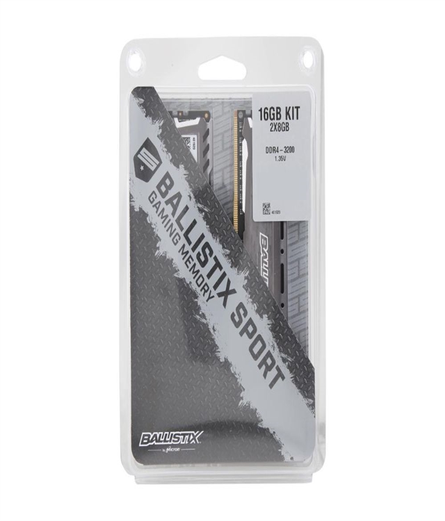 Ballistix Sport LT 16GB (2 x 8GB) 288-Pin DDR4 SDRAM DDR4 3200 (PC4 25600) Desktop Memory Model BLS2K8G4D32AESBK