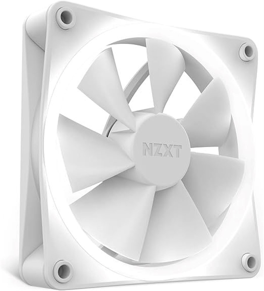 NZXT F120 RGB Fans - RF-R12SF-W1 - Advanced RGB Lighting Customization - Whisper Quiet Cooling - Single