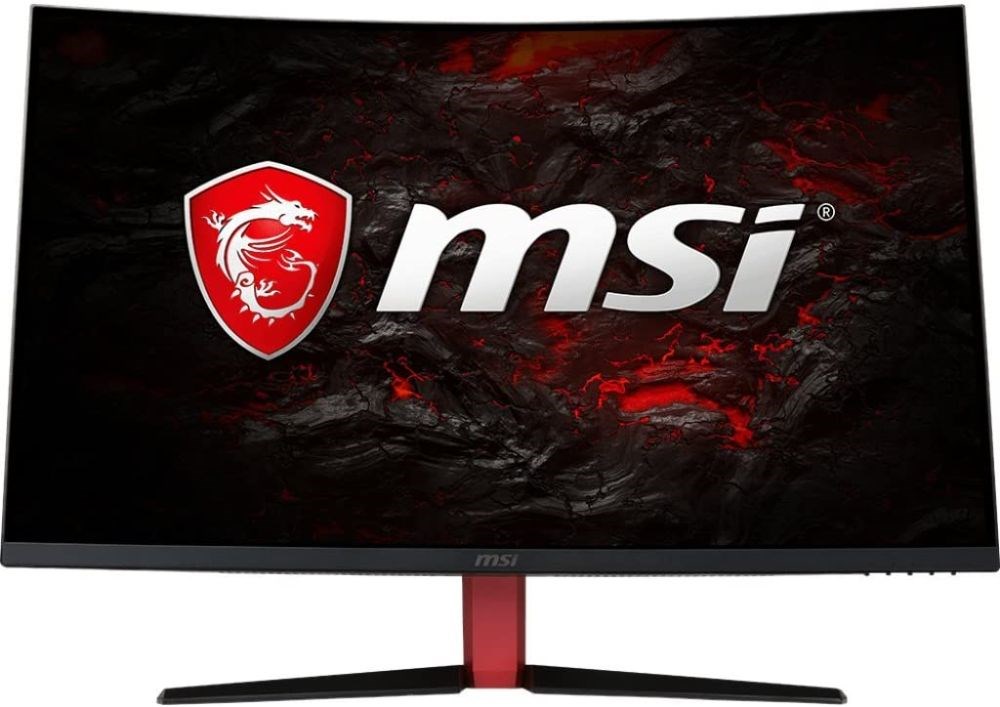  MSI Full HD Gaming Red LED Non-Glare Super Narrow Bezel 1ms 1920 x 1080 165Hz Refresh Rate Free Sync 32” Curved Gaming Monitor (Optix AG32C), Black