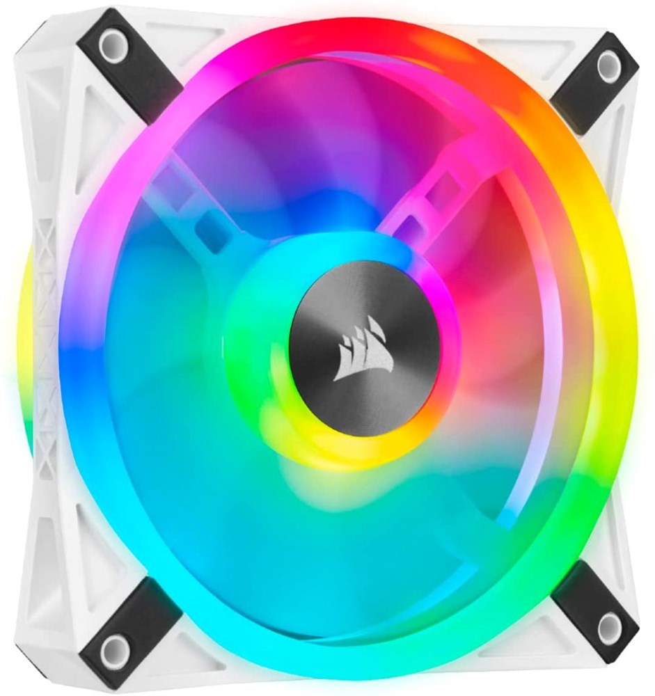 iCUE QL120 RGB 120mm PWM White Fan — Single Pack