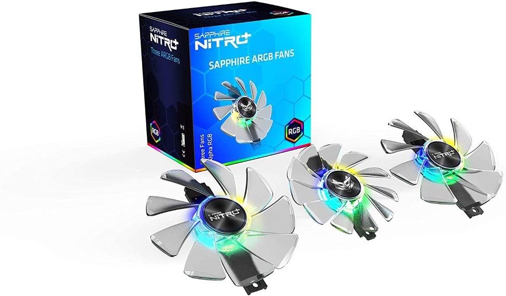sapphire rx 5700 rgb fan replacement