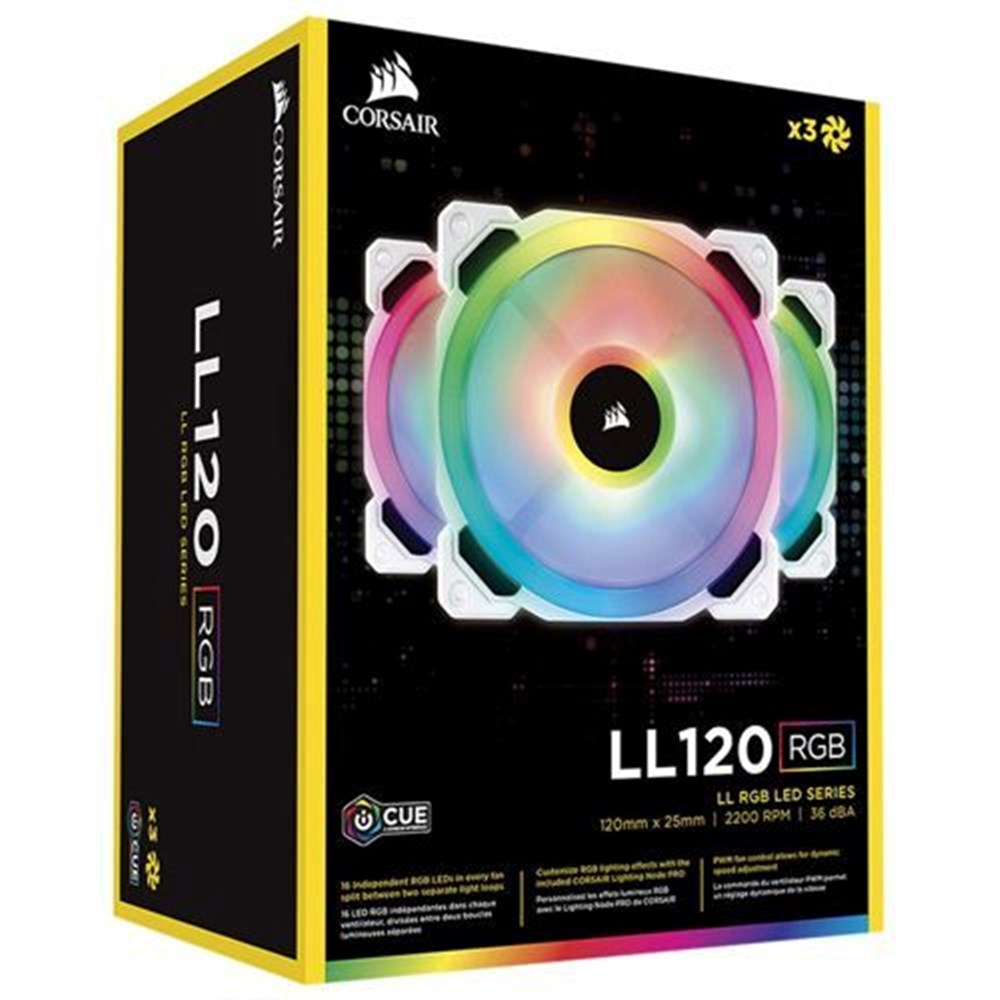 Corsair LL120 RGB Case Fan x3 w/ Lighting Node RGB Controller