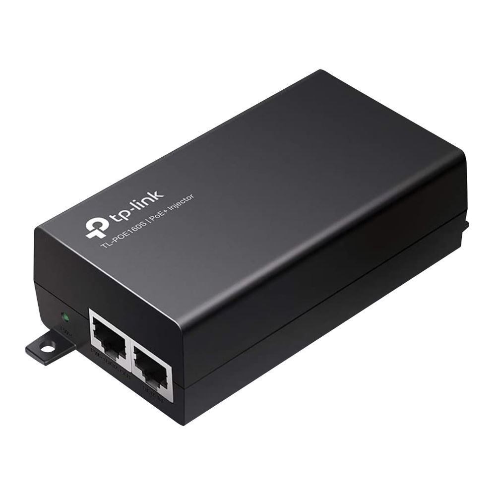 TP-LINK 802.3af/at Gigabit PoE+ Injector Convert Non-PoE to PoE Adapter Auto Detects Required Power, up to 30W Plug & Play Desktop/Wall-Mount (TL-PoE160S)
