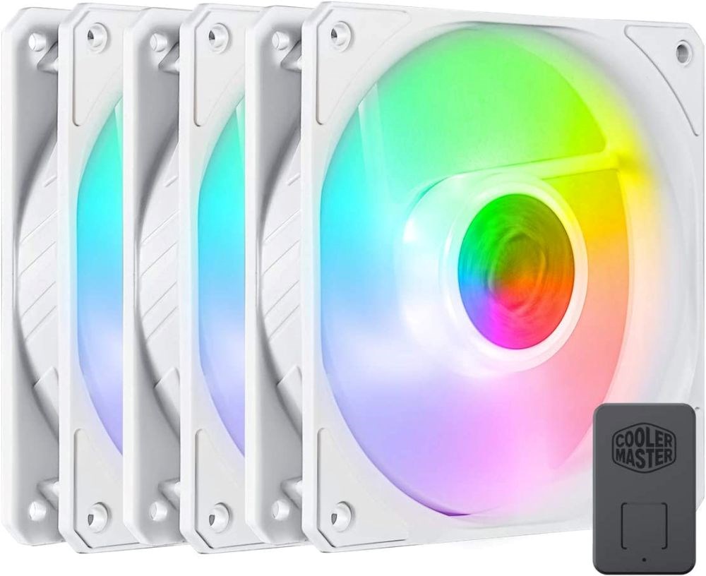 Cooler Master SickleFlow 120 V2 ARGB White Edition 3in1 Square Frame Fan