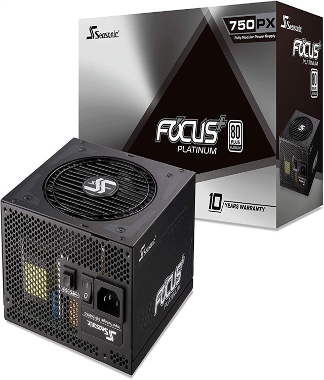  SeaSonic FOCUS Plus Platinum 750 W 80+ Platinum Certified Fully Modular ATX Power Supply
