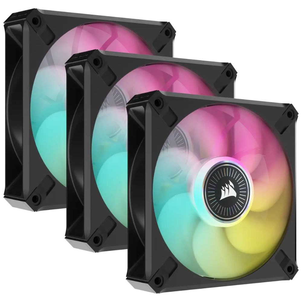  iCUE ML120 RGB ELITE Premium 120mm PWM Magnetic Levitation Fan — Triple Fan Kit