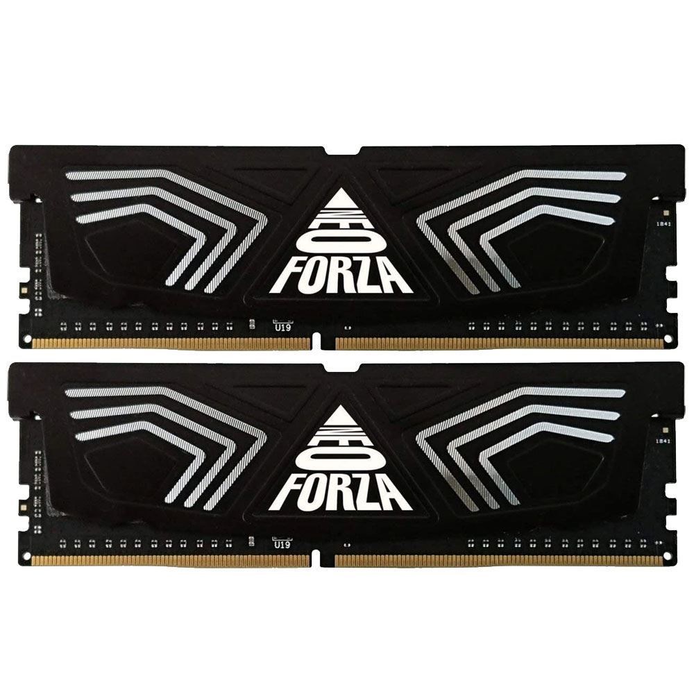   Neo Forza Faye 16GB (2 x 8GB) DDR4-3200 PC4-25600 CL16 Dual Channel Desktop Memory Kit NMUD480E823200D - Black