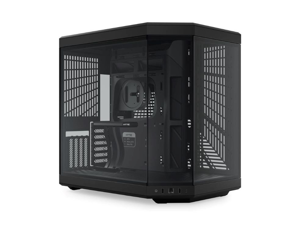 HYTE Y70 CS-HYTE-Y70-B Dual Chamber Mid-Tower ATX Case with PCIe 4.0 Express Riser Cable Included, Black