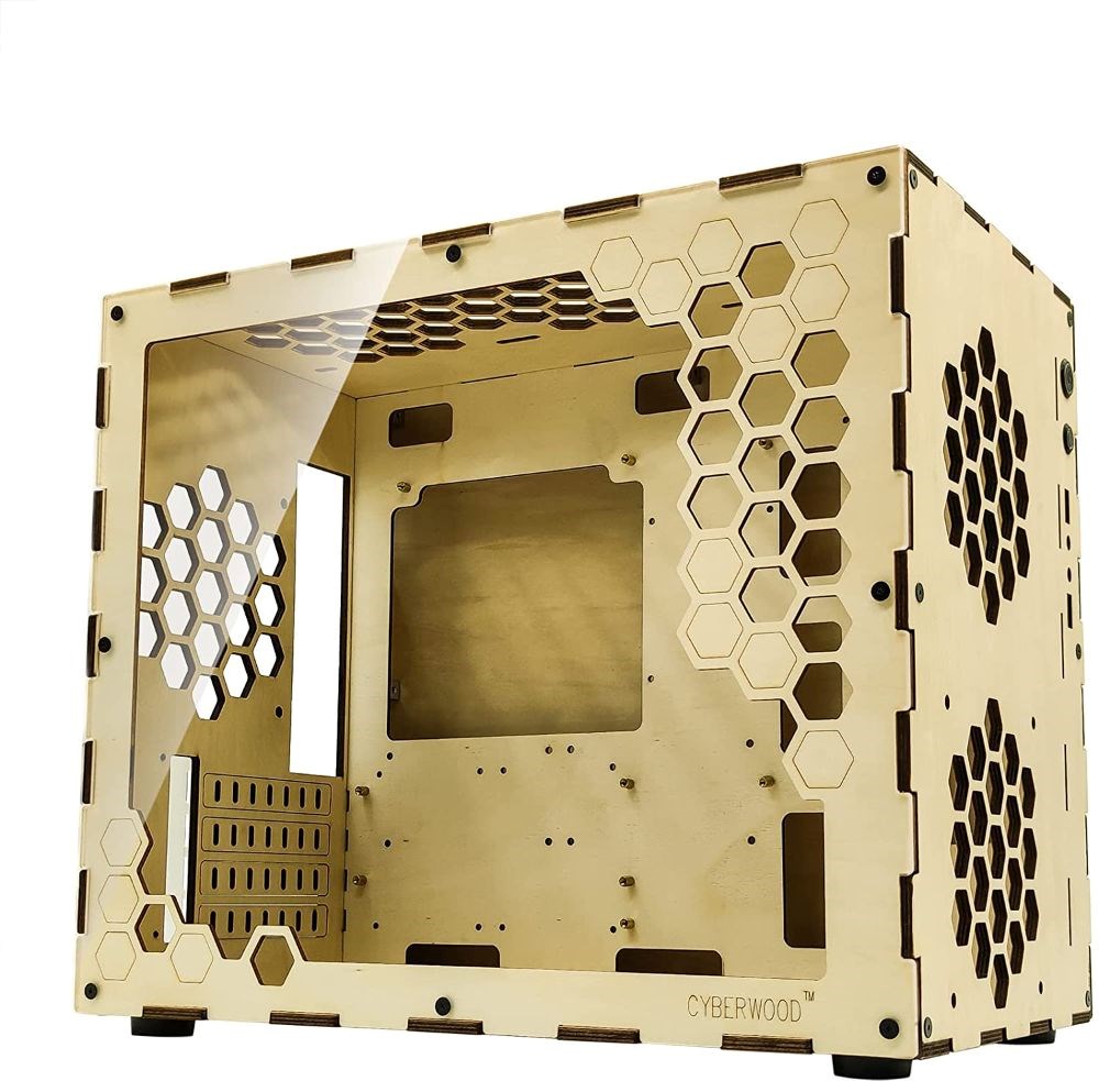  CYBERWOOD Micro ATX Mini Tower Wooden Computer Case